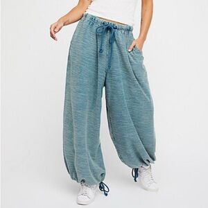 Free People Intimately No Joke Blue Joggers
